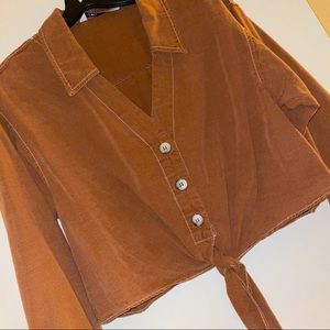 Zara crop shirt